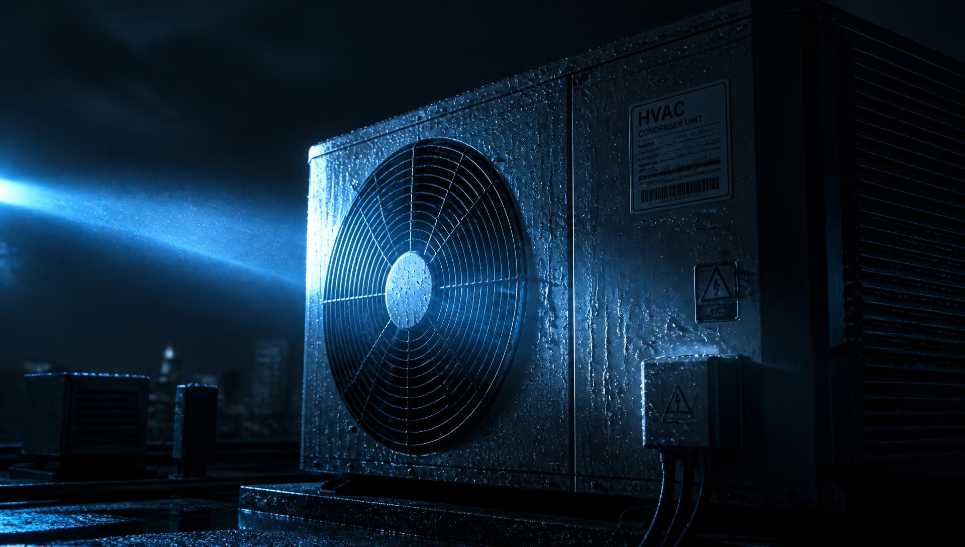 Commercial rooftop HVAC condenser unit